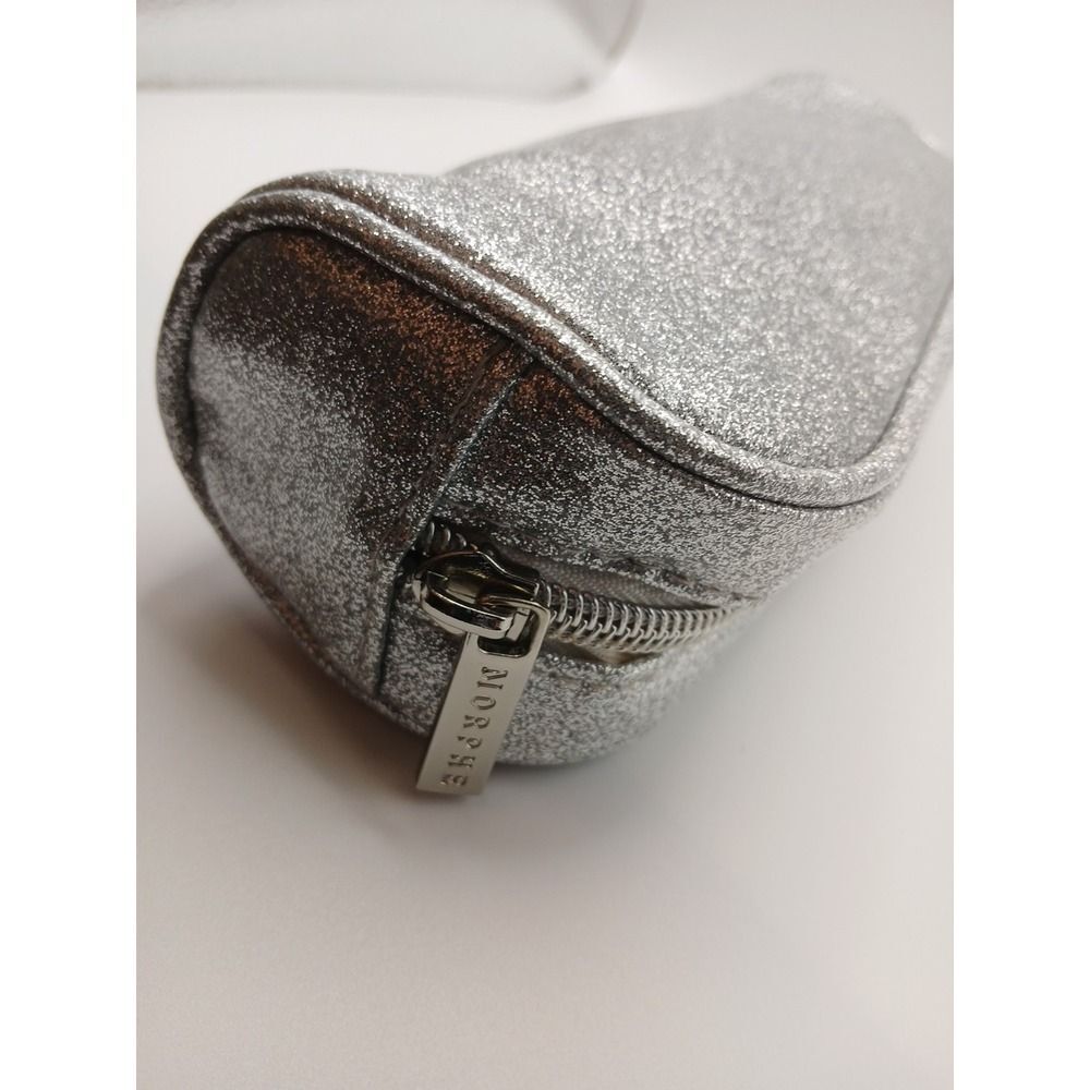 Morphe Makeup Bag Sparkly Silver Glitter Pouch Toiletry Bag Cosmetic Bag